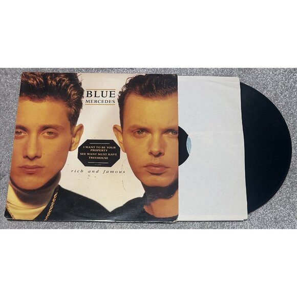 BLUE MERCEDES Rich and Famous Vinyl LP Hit 1988 MCA-42143 RARE PROMO COPY! - Picture 1 of 16